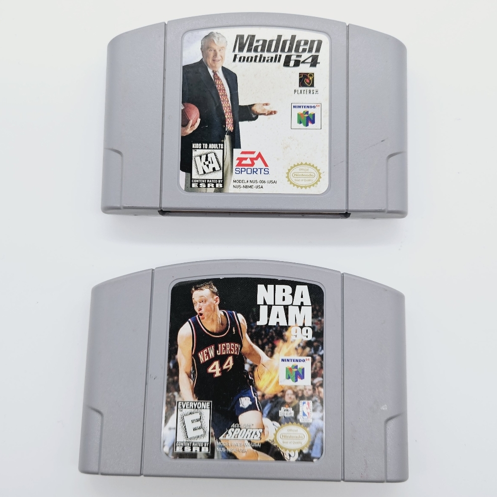 NINTENDO | Nintendo 64 Madden Football & NBA Jam 99 game cartridges